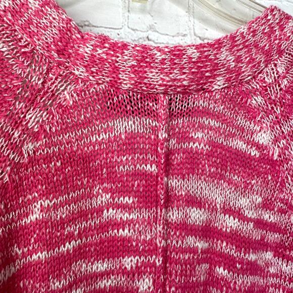 Lane Bryant Wms 18/20 Pink Orange Open Front Knit Cardigan Colorful - Picture 6 of 12